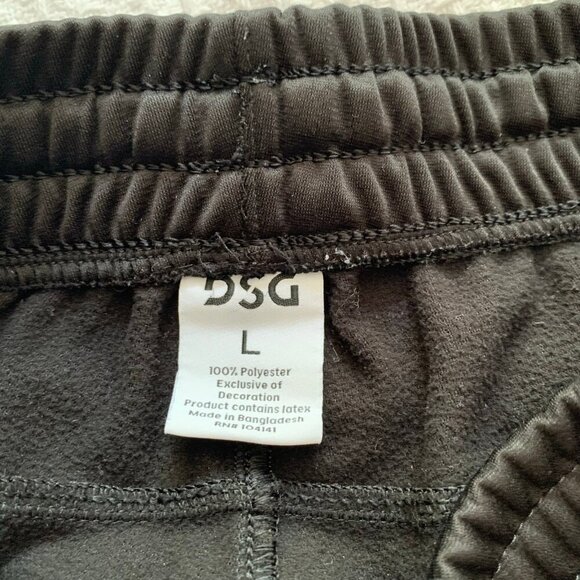 DSG men's black pull on elastic waist workout athletic sweatpants pants - Picture 6 of 9